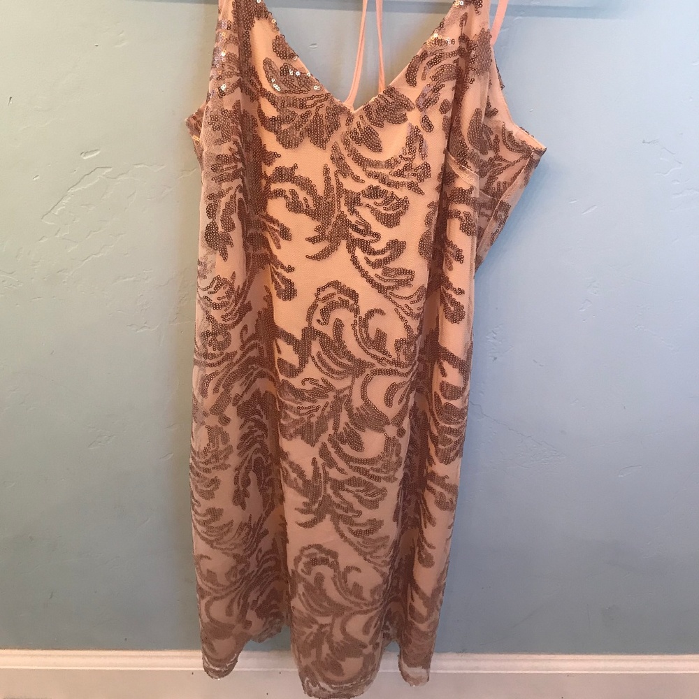 Rose Gold Sequin Dress